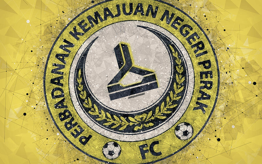 PKNP FC 4k logo geometric art Malaysian football club yellow background ...