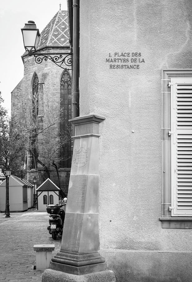 Place Des Martyrs Colmar France B W Photograph