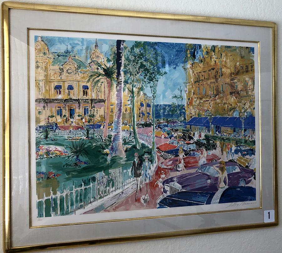 Place Du Casino Monte Carlo Mixed Media by Leroy Neiman