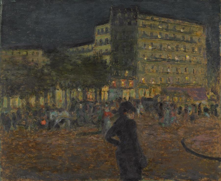 Place Pigalle at Night ca Drawing by Pierre Bonnard French - Fine Art ...