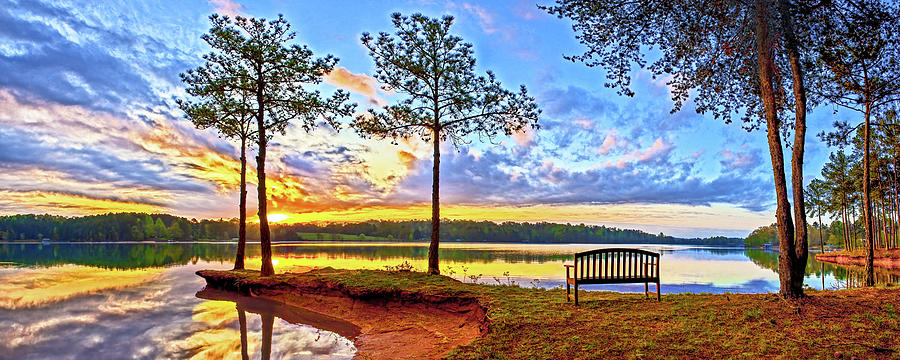 Places to Sit, Lake Keowee,South Carolina Photograph by Don Schimmel