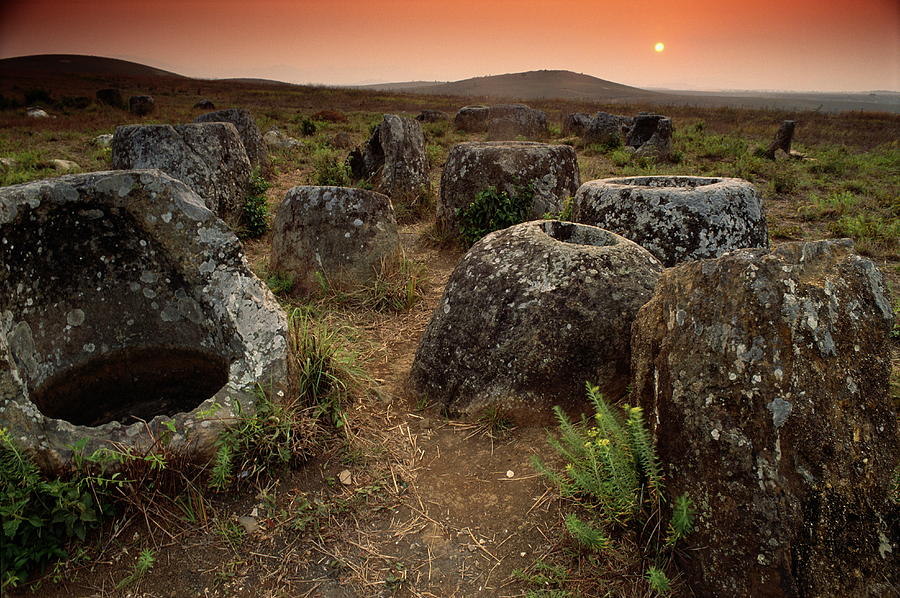 Plain Of Jars In Xiangkhoang, Laos Photograph by Nevada Wier