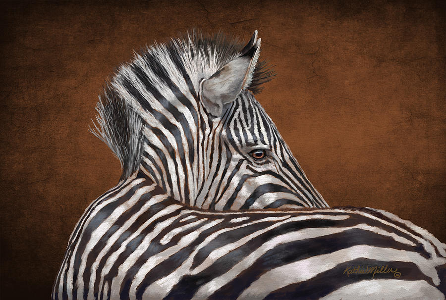 Plains Zebra Digital Art by Kathie Miller