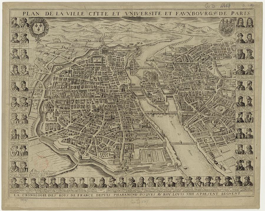 Plan de la ville, citte et universite et fauxbourgs de Paris... 1650 ...