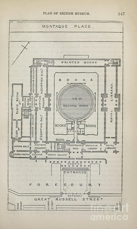 Plan Of British Museum M3 Drawing
