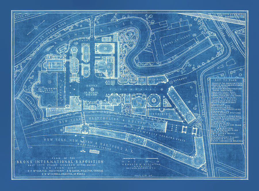 Plan of the Bronx International Exposition 1916 Map Photograph by Phil Cardamone