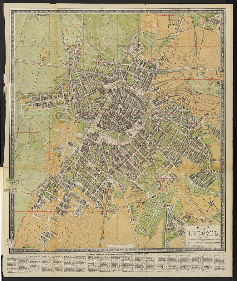 Plan von Leipzig 1884 Painting by MotionAge Designs - Fine Art America