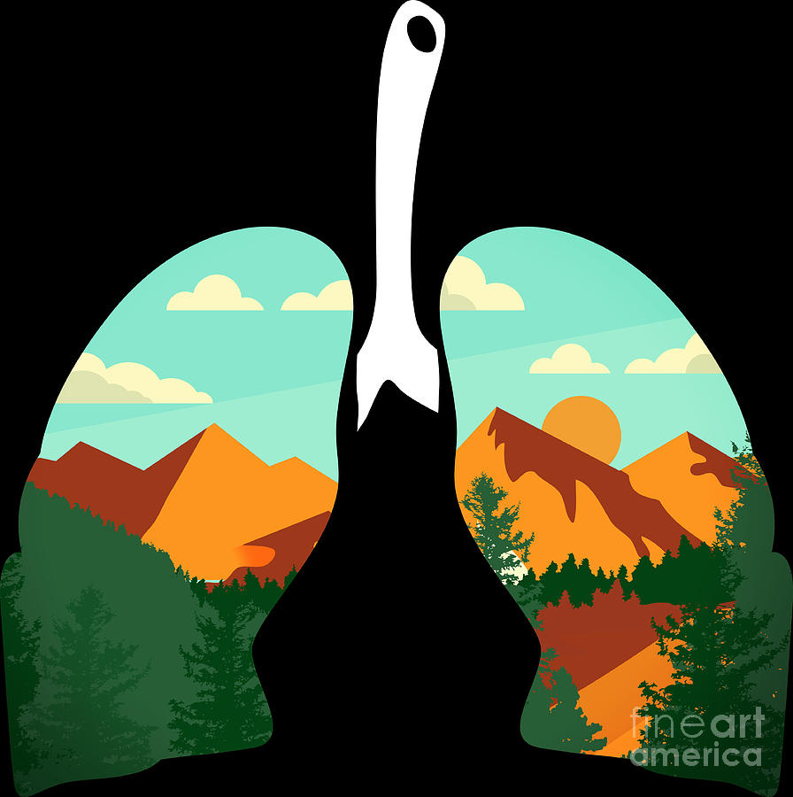 Planet Earth Lungs Global Warming Earth Day Digital Art by Haselshirt ...