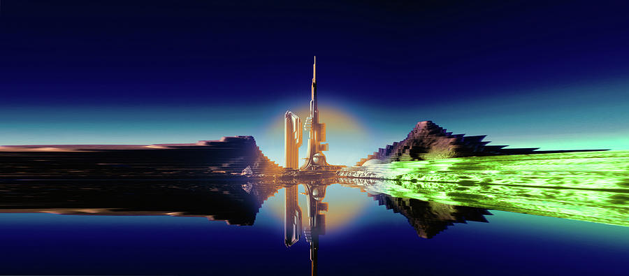 City Photograph - Gold Planet of Future Past by Daniel Furon