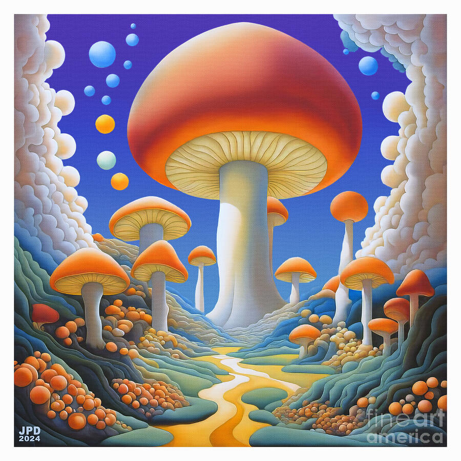 Mushroom Digital Art - Planet Ob-La-Di, Ob-La-Da by J Paul DiMaggio
