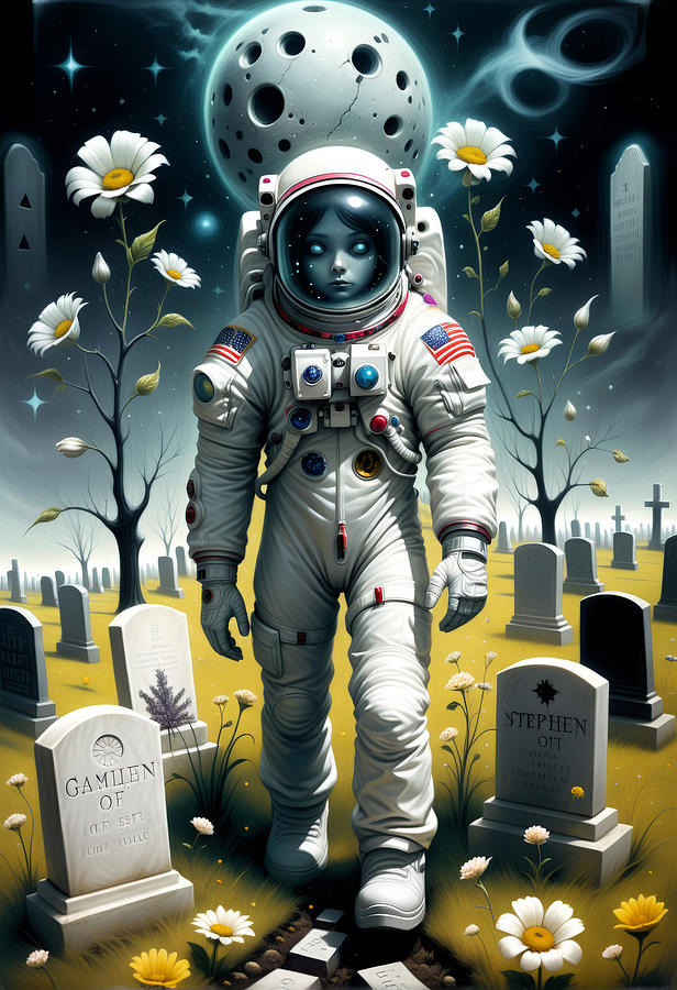 Space Digital Art - Planet of Death by My Head Cinema