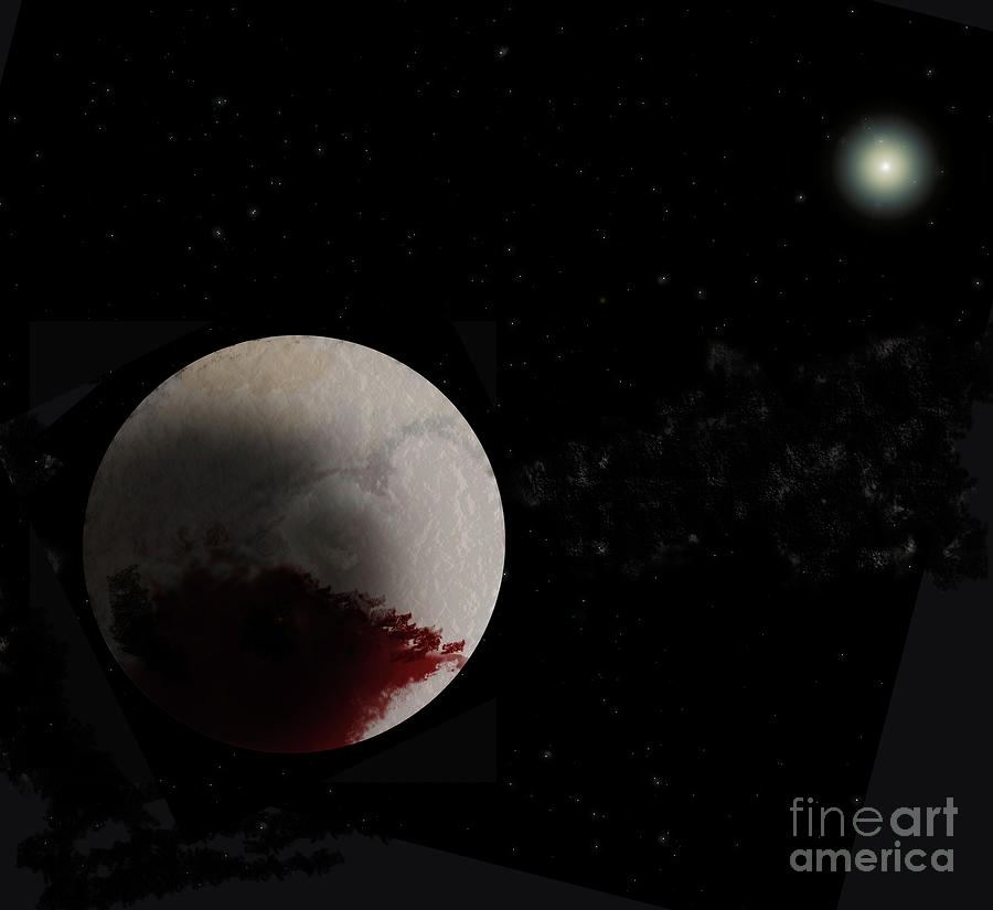 Planetoid Pluto at the the far reaches of the solar system Digital Art by Timothy OLeary