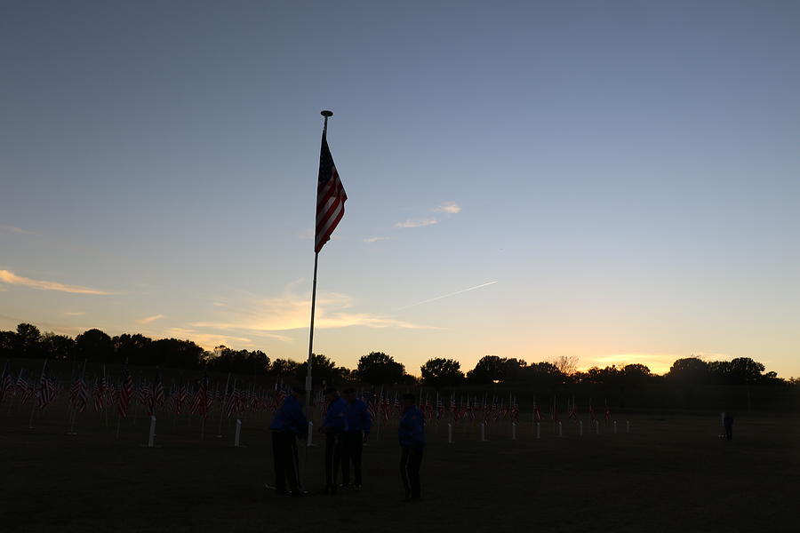 Plano Flags of Honor Sunset in the Skies Photograph by Sandra Kent ...