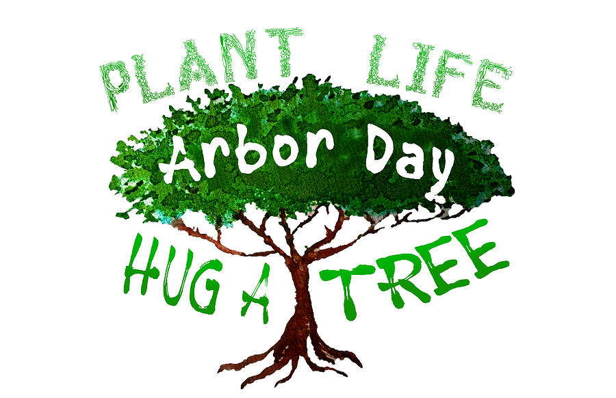 Plant Life Arbor Day Hug a Tree Digital Art by Delynn Addams