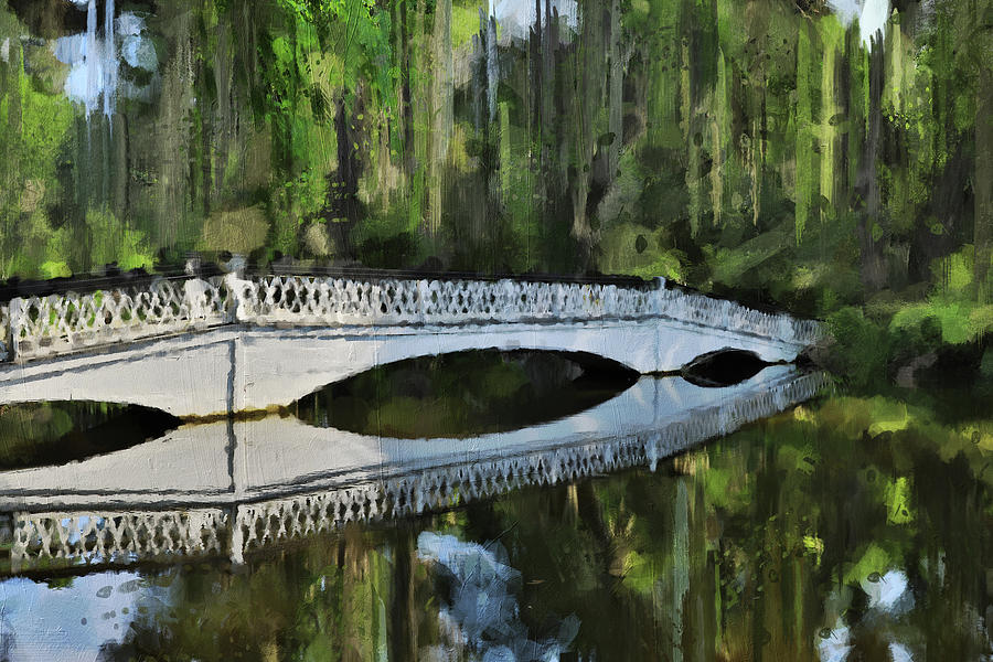 Plantation Bridge Reflection Painting by Dan Sproul