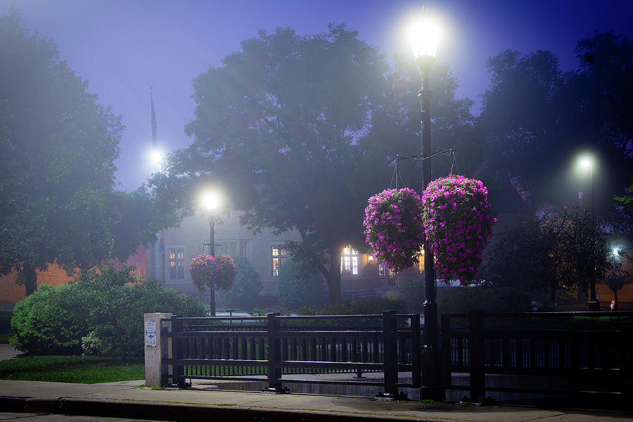Planters And Lights In The Fog Photograph