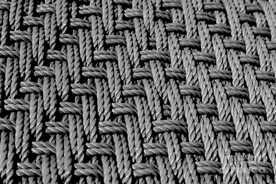 Plastic abstract closeup background texture in black and white ...