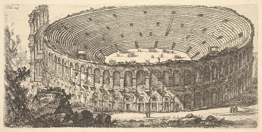 Plate Amphitheater of Verona Anfiteatro di Verona Painting by Giovanni ...