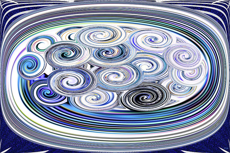 Plate of Discs  Abstract Digital Art by Tom Janca