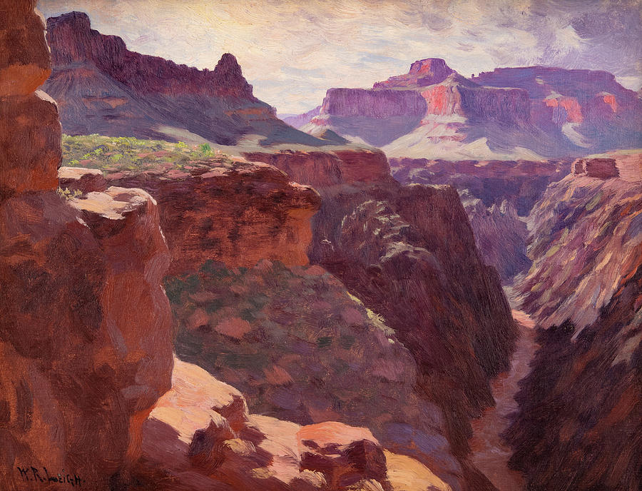 Plateau, Bright Angel Trail, Grand Canyon, 1909 Painting by William ...