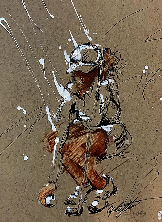 Play Ball  Drawing by C F Legette