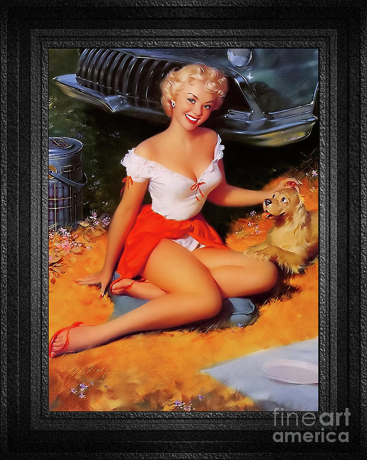 Play With Me by Bill Medcalf Vintage Art Xzendor7 Old Masters Reproductions Painting by Rolando Burbon