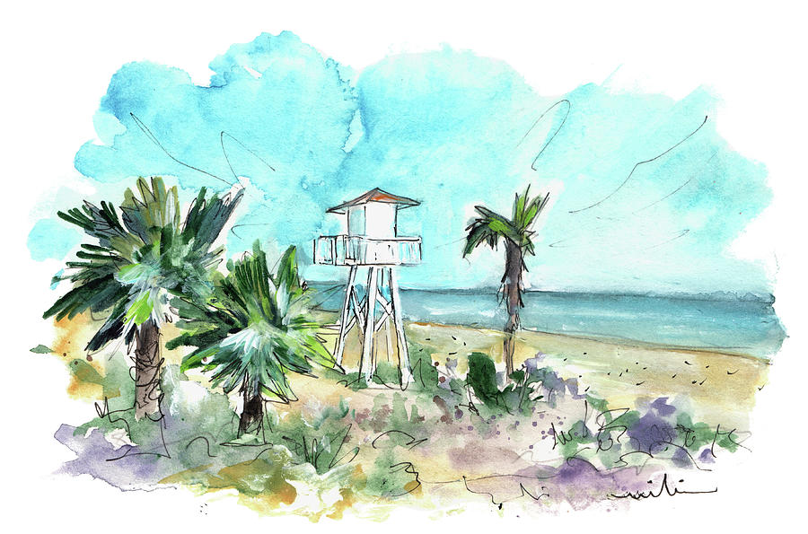 Playa De Los Rubios 01 Painting by Miki De Goodaboom