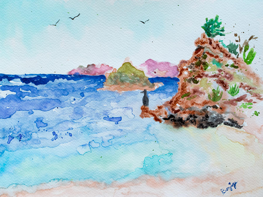 Playa Juncalito Painting by Bonny Puckett