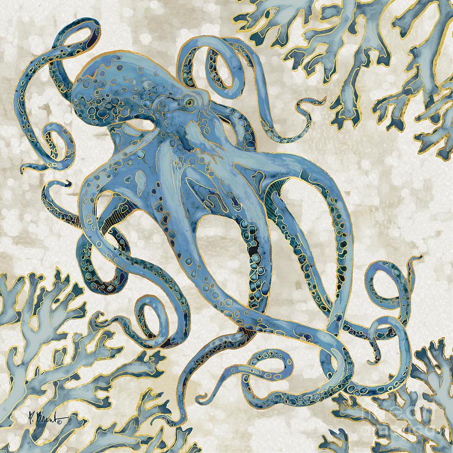 Octopus Painting - Playa Sealife III by Paul Brent