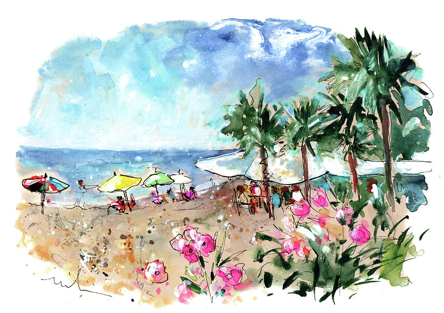 Playa Y Chiringuito In Almeria Region Painting by Miki De Goodaboom