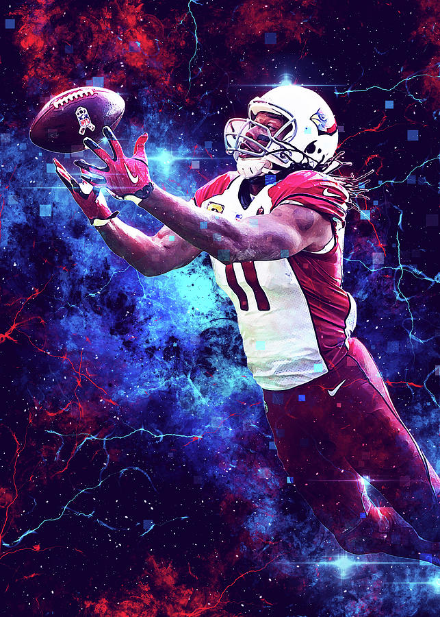 Player Arizona Cardinals Player Larry Fitzgerald Larryfitzgerald Larry  Fitzgerald Larry Darnell Fitz Digital Art by Wrenn Huber - Pixels