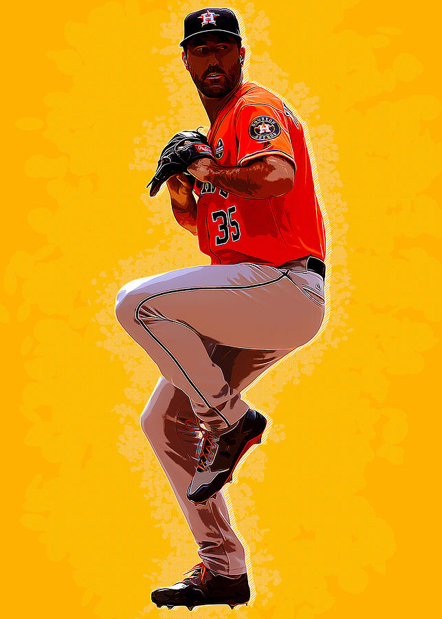 Baseball Justinverlander Justin Verlander Justin Verlander Houston Astros  Houstonastros Justinbrooks Art Print by Wrenn Huber - Fine Art America