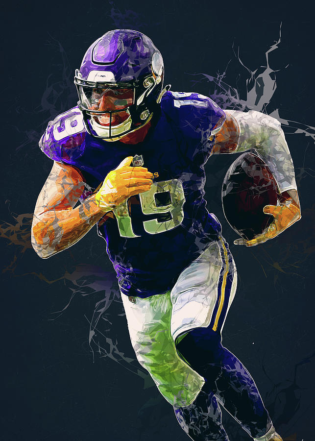 Ball Play Adamthielen Adam Thielen Adam Thielen Minnesota Vikings Player Adam  Thielen Adamjohnthiele Digital Art by Wrenn Huber - Pixels