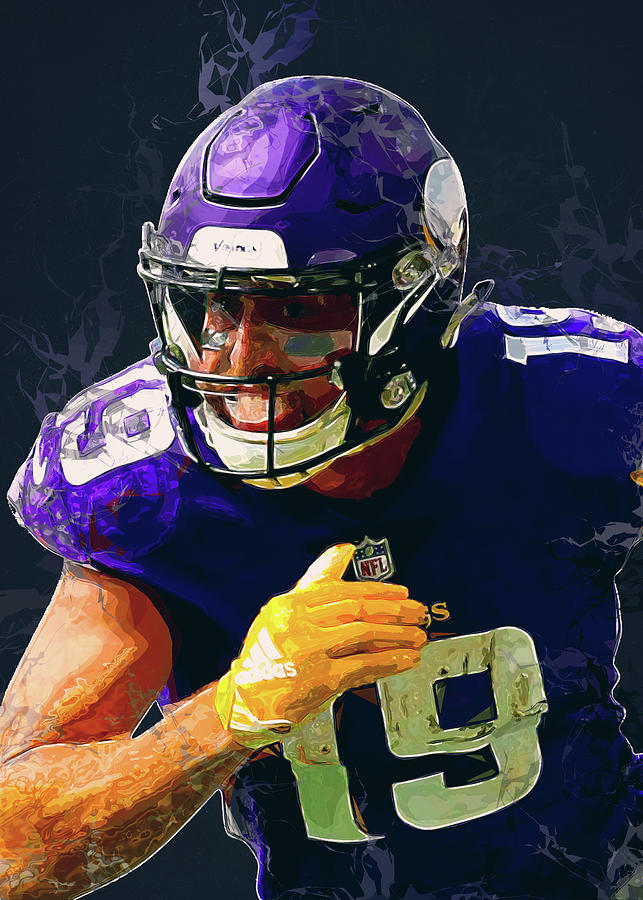 Adam Thielen Minnesota Vikings Signed Canvas