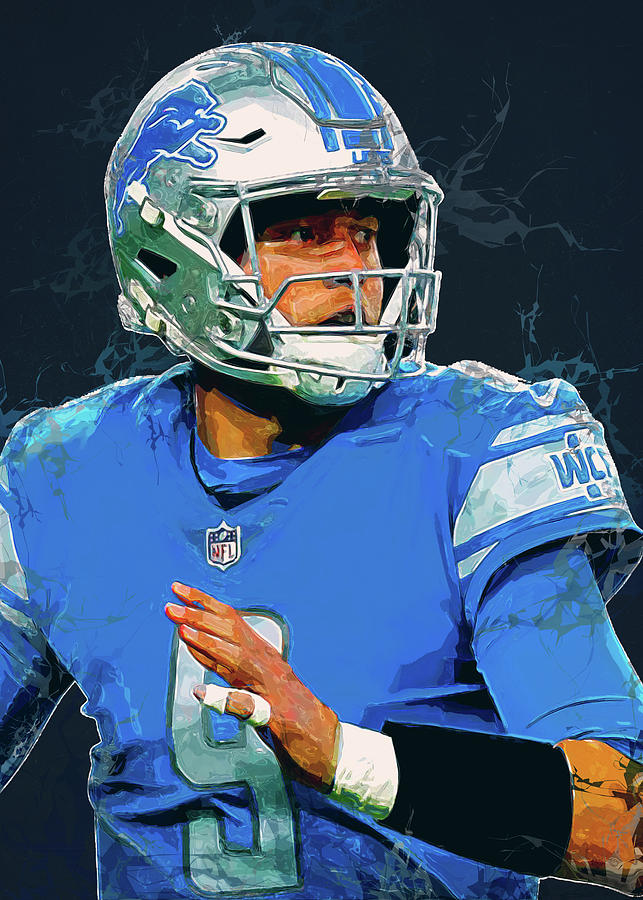 Football Detroit Lions Player Matthew Stafford Matthewstafford Matthew  Stafford Johnmatthewstafford Digital Art by Wrenn Huber - Pixels