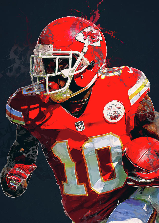 Player NFL Tyreek Hill Tyreekhill Tyreek Hill Kansascitychiefs Kansas City  Chiefs Oklahoma State Uni Digital Art by Wrenn Huber - Pixels