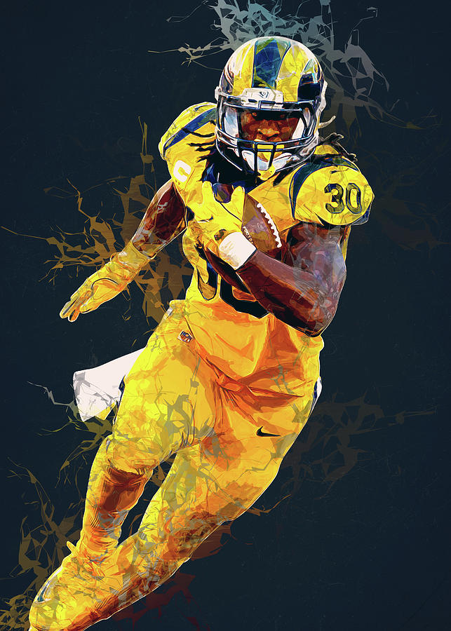 Los outlets Angeles Rams Todd Gurley Drawing