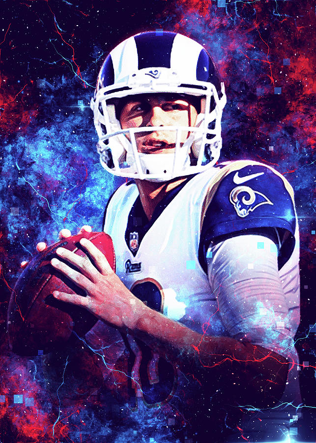 Player NFL Los Angeles Rams Player Jared Goff Jaredgoff Jared Goff  Jaredthomasgoff Jared Thomas Goff Digital Art by Wrenn Huber - Pixels