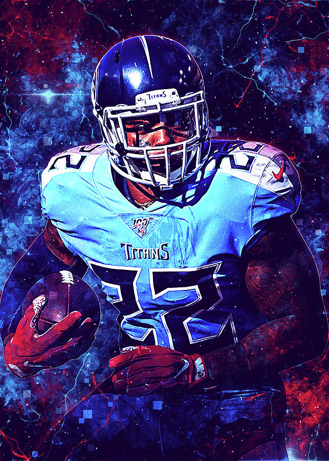 Derrick Henry Poster Tennessee Titans Canvas Print Wall 