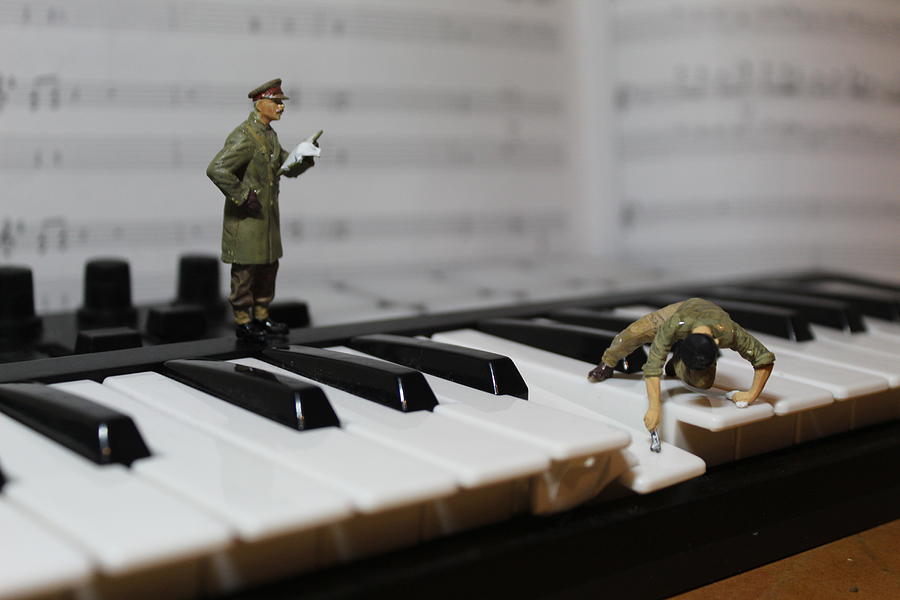 Player Piano Photograph by Army Men Around the House