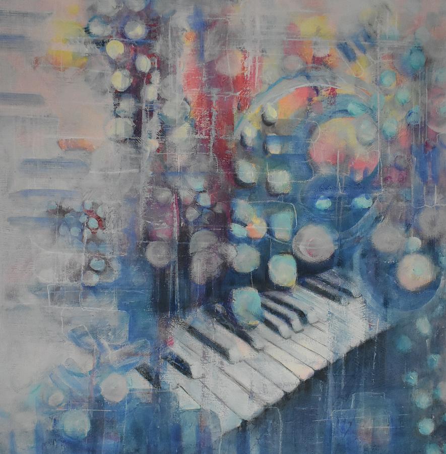 Player Piano Painting by Ingrid Lindberg
