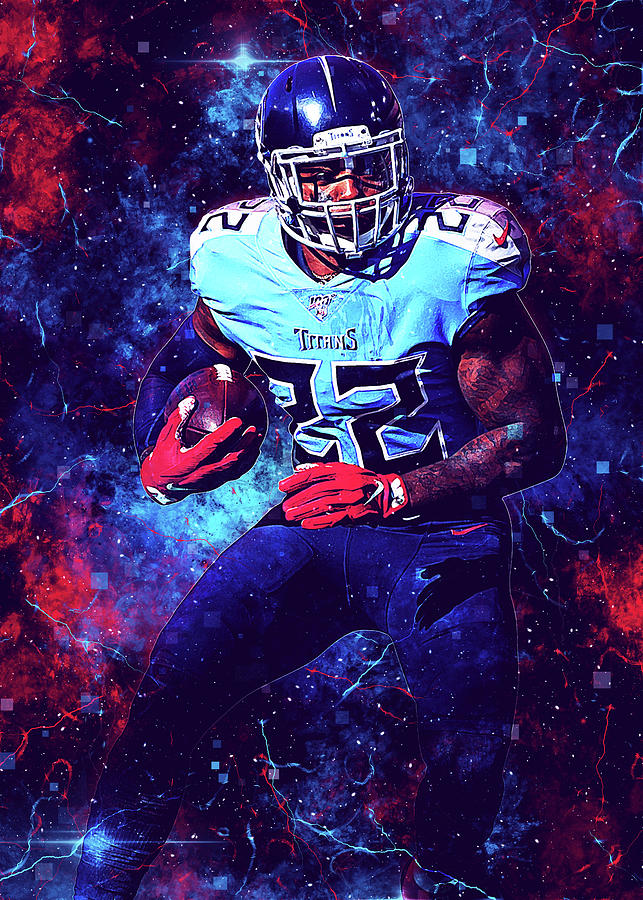 Ball NFL Tennessee Titans Player Derrick Henry Derrickhenry Derrick Henry  Derricklamarhenryjr. Digital Art by Wrenn Huber - Fine Art America