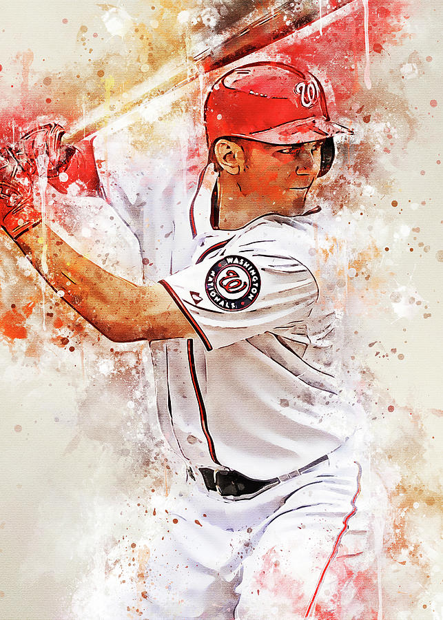 Baseball Treaturner Trea Turner Trea Turner Washington Nationals  Washingtonnationalssan Diego Padres Digital Art by Wrenn Huber - Pixels