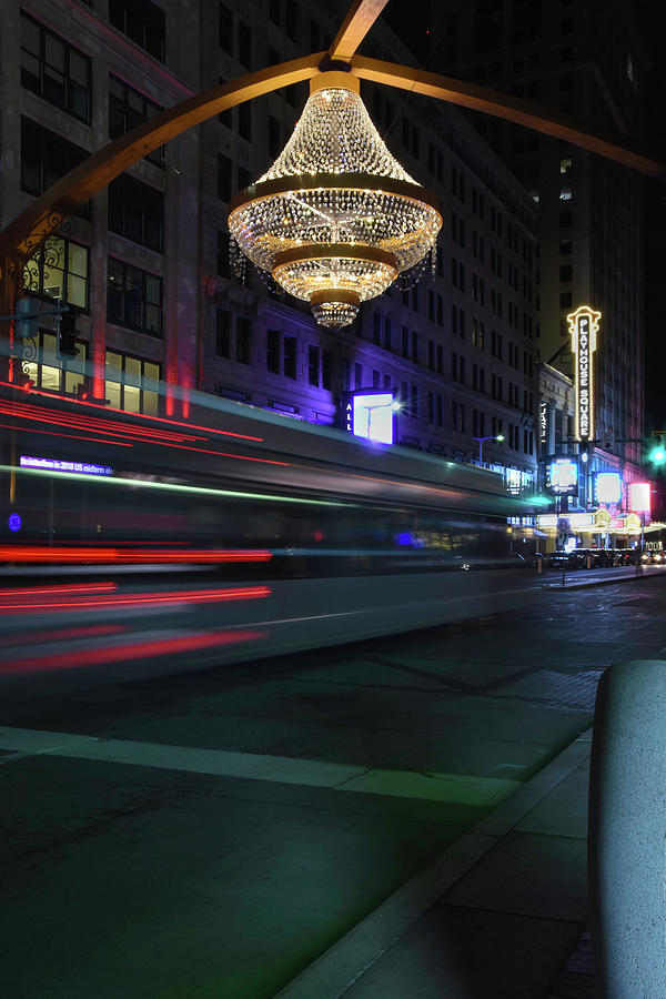 Playhouse Square Cleveland at Night Photograph by Paul Giglia