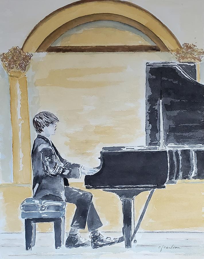 Playing at Carnegie Hall Painting by Claudette Carlton