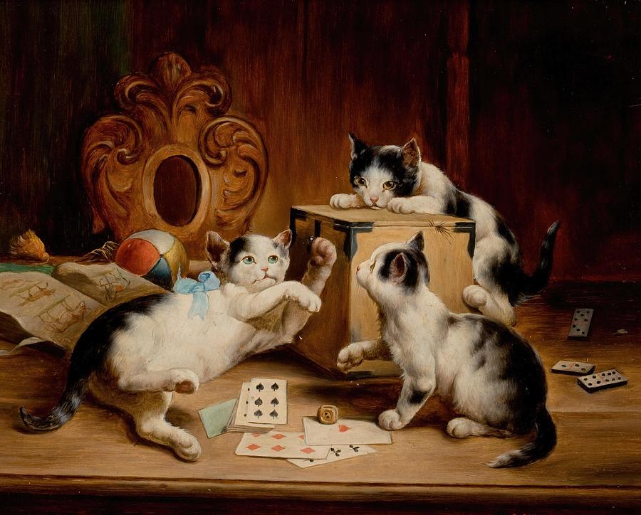 Animal Drawing - Playing Cards by Carl Reichert Austrian