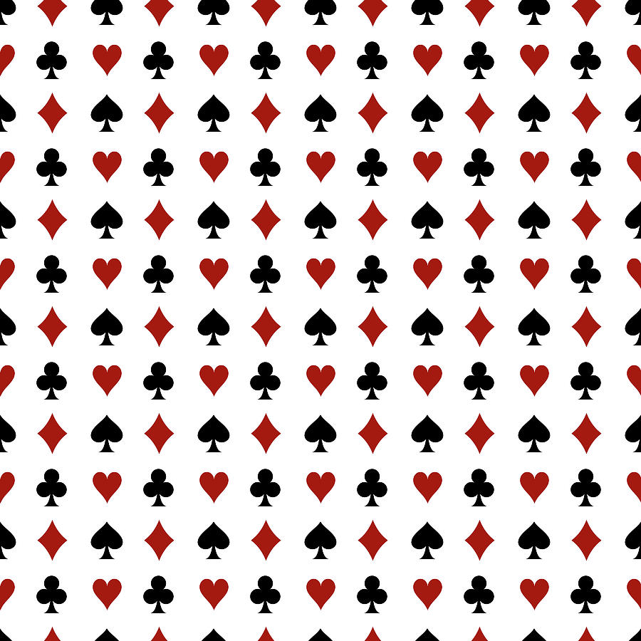 Placemat Mousemat 8x10 Playing Cards Hearts Spades  #3724
