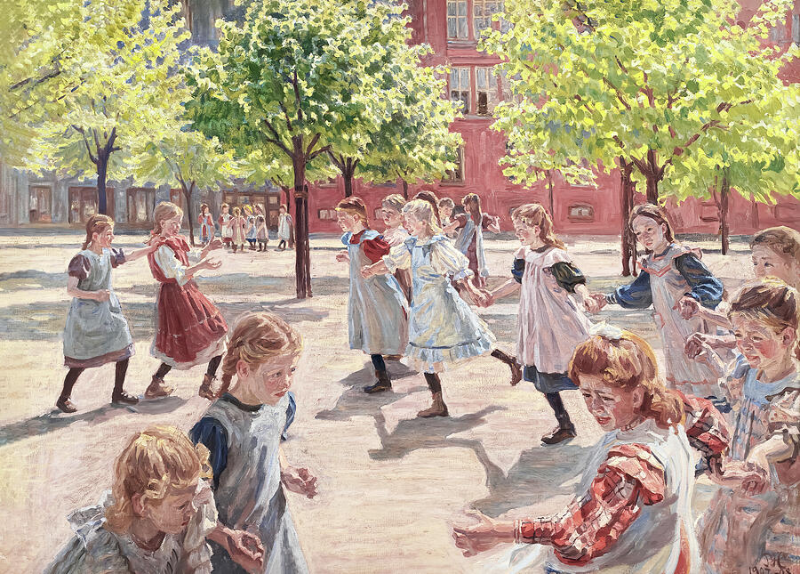 Playing Children Painting