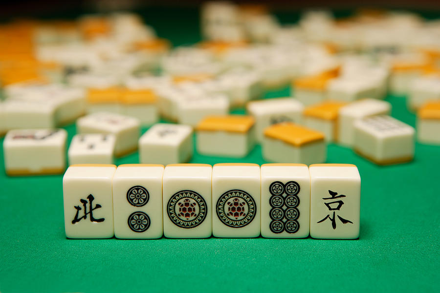Playing mahjong Photograph by Hideki Yoshihara/Aflo