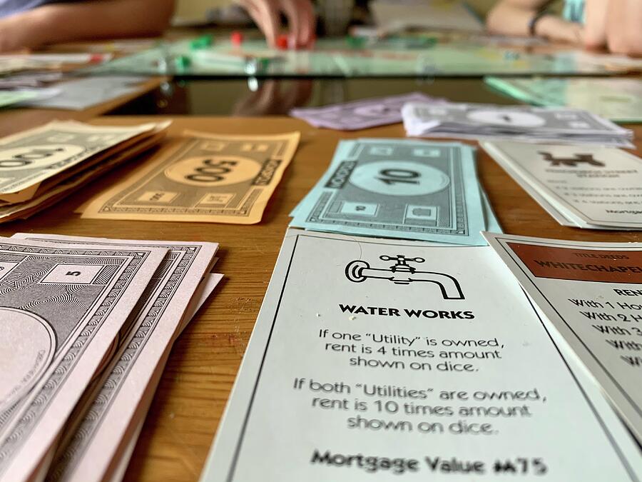 Playing Monopoly Photograph